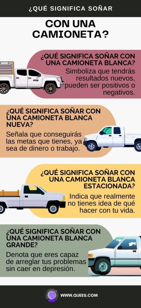 infografia soñar camioneta
