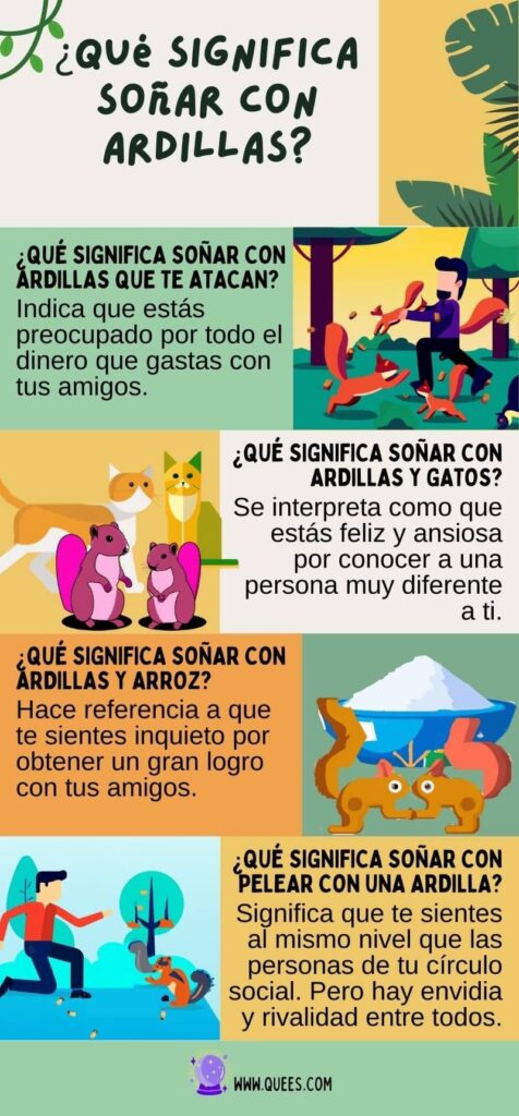 infografia soñar ardillas
