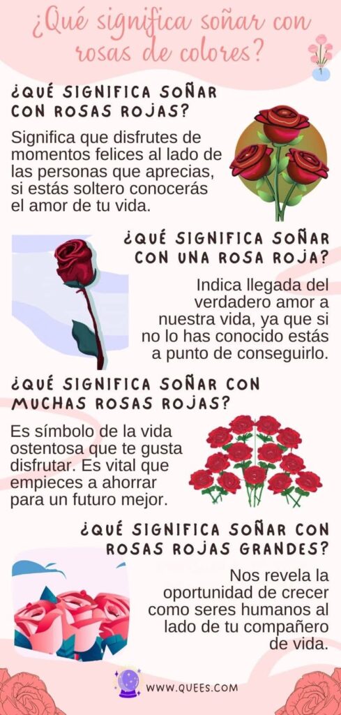 infografia soñar rosas