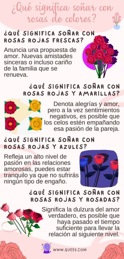 infografia soñar rosas
