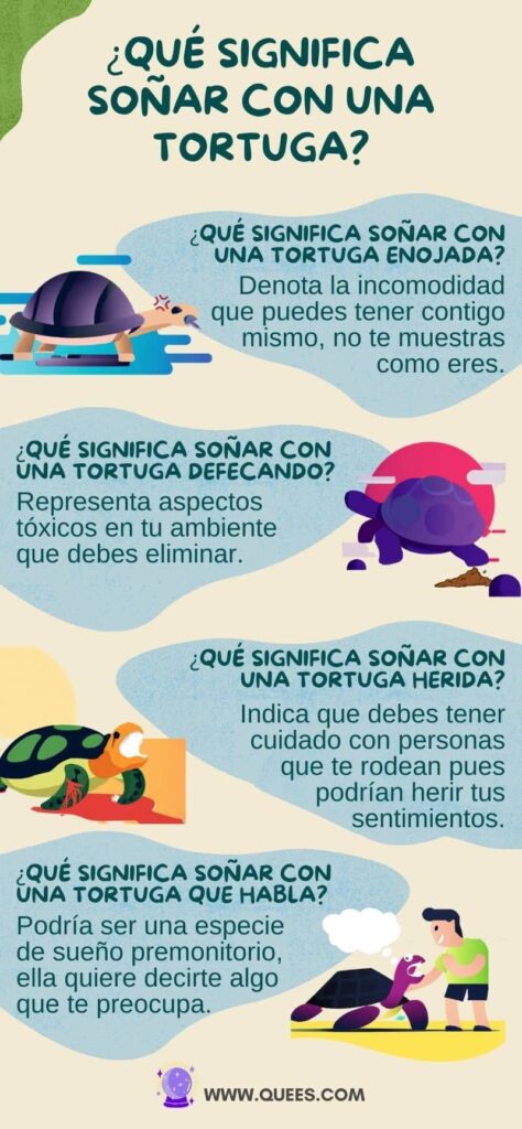 infografia soñar tortuga