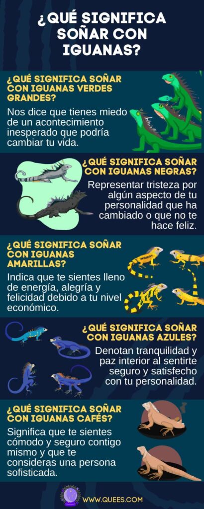 infografia soñar iguanas