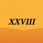 Qué número romano es XXVIII