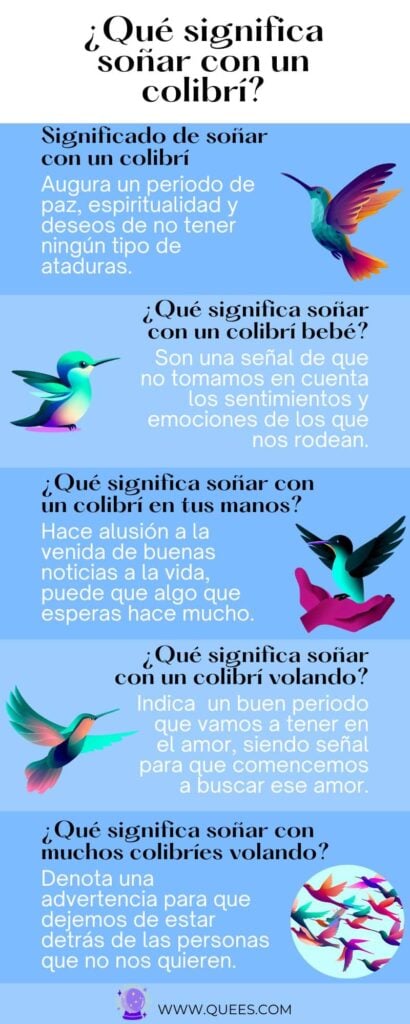infografia soñar colibri